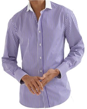 Brunello Cucinelli Striped Shirt - Purple