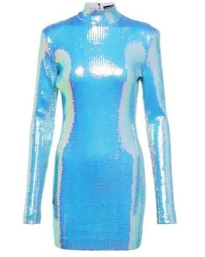 David Koma Sequined Minidress - Blue
