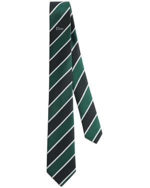 Dior Striped Tie - Green