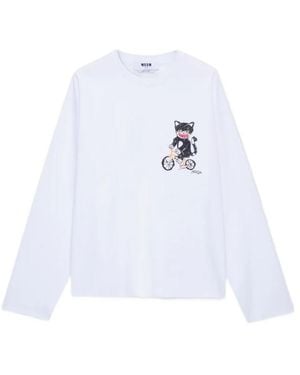 MSGM Graphic-Print T-Shirt - White