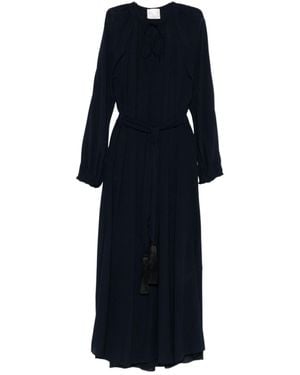 forte_forte Crepe De Chine Long Dress - Blue
