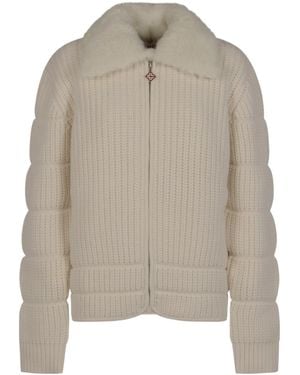 CASABLANCA Padded Knit Zip Jacket - Gray