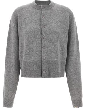 Extreme Cashmere N170 Chou Button Crew-Neck Cardigan - Grey