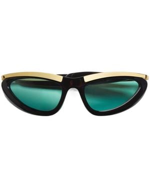 Bottega Veneta Eyewear Prisma Cat Eye Sunglasses - Green