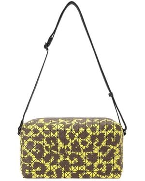 Issey Miyake Geometric-Patterned Shoulder Bag - Metallic