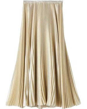 JOSEPH Pleated Midi Skirt - Natural