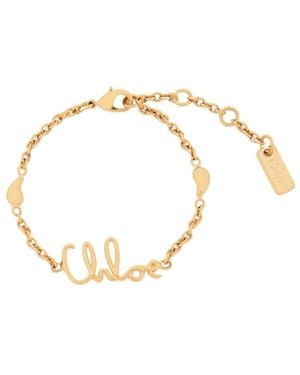 Chloé Chloé Logo Chain Bracelet - Metallic