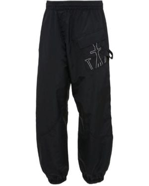 JW Anderson Jw Anderson Logo Embroidered Jogging Trousers - Black