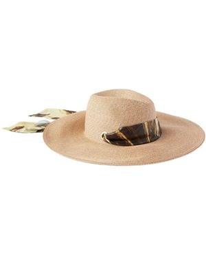 Eugenia Kim Satin-Trimmed Straw Hat - White