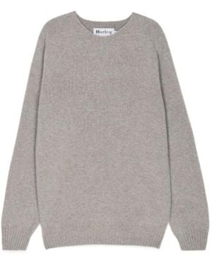 Harley Of Scotland Round Neck Jumper - Grey