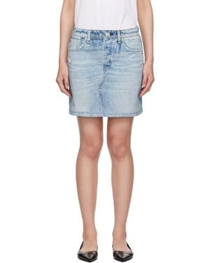 Rag & Bone Miramar Terry Miniskirt - Blue