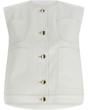 Fabiana Filippi Denim Knit Buttoned Jacket - Blue