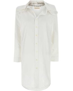 Y. Project Chain Embellished Shirt Dress - White