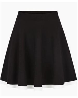 Nina Ricci Skater Trimmed-Knit Mini Skirt - Black