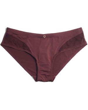 Emporio Armani Lace Detail Briefs Trousers - Purple