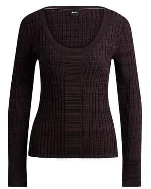 BOSS Firama Scoop-Neck Sweater - Black