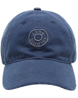 Acne Studios Logo Baseball Hat - Blue