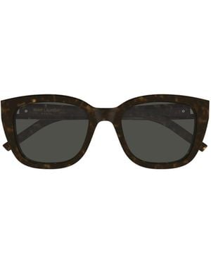Saint Laurent Sl M176 Tortoiseshell-Effect Square-Frame Sunglasses - Black