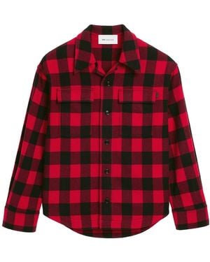 Ami Paris Wide Checkered Wool Overshirt