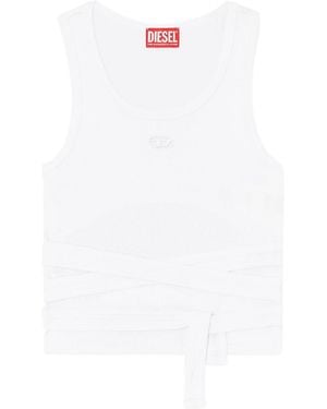 DIESEL Strappy Crop Top - White