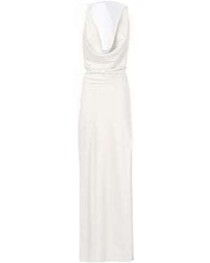 ANDAMANE Vera Draped Maxi Dress - White