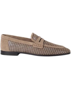 Brunello Cucinelli Openwork Loafers - Brown