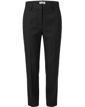 Jil Sander High-Waisted Gabardine Pants - Black