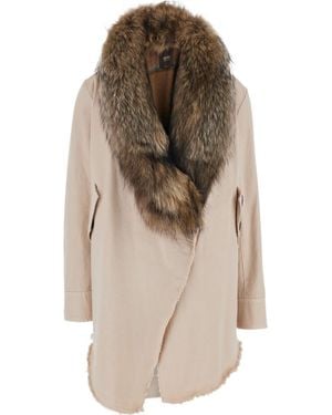 Bazar Deluxe Removable Collar Short Coat - Natural