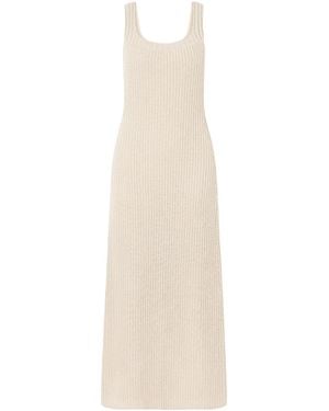 KHAITE Lex Crocheted Silk And Cotton-Blend Midi Dress - White