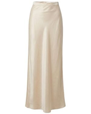 Gucci Fine Silk Faille Long Skirt - Natural