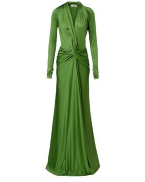 Victoria Beckham Draped Maxi Dress - Green