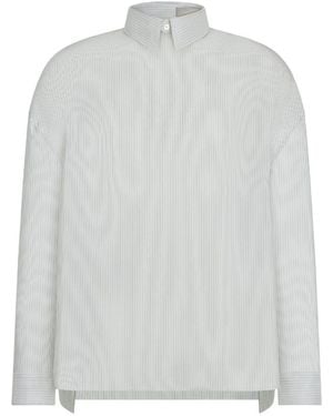Dior Shirt With Tied Detail - Gray