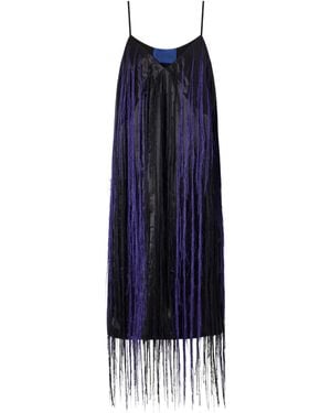 Sharon Wauchob Satin Tassel Dress - Blue