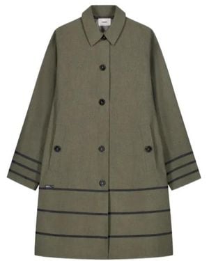 Coperni Striped Car Coat - Green