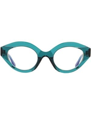 Kuboraum Oval-Frame Glasses - Blue