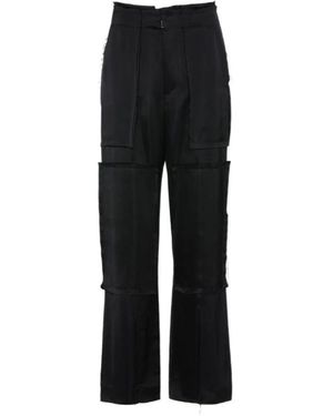 Maison Margiela Patchwork Satin Trousers - Black