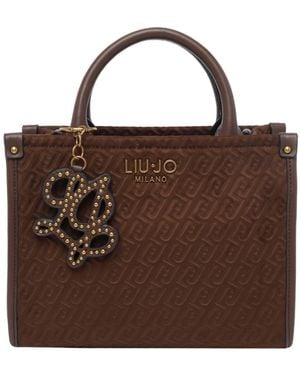 Liu Jo Monogram Small Tote Bag - Brown