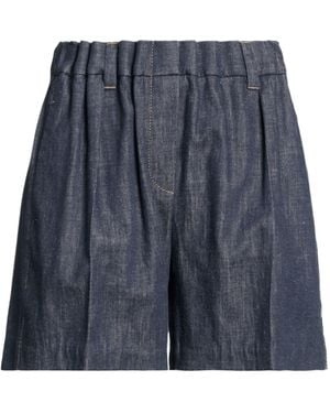 Brunello Cucinelli Dark Denim Shorts - Blue