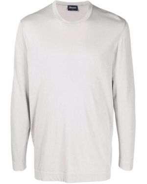 Drumohr Crewneck Long-Sleeved Jumper - White