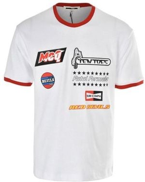 McQ T-Shirt With Round Neck And Short Sleeves - White