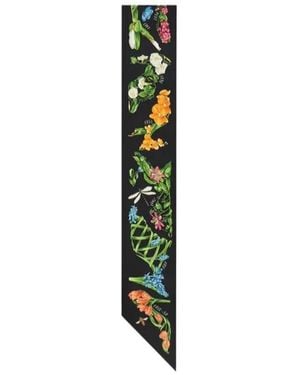 Ferragamo Eden Shoes Print Bandeau Scarf - White
