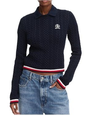 Tommy Hilfiger Crew-Neck Knit Top - Blue