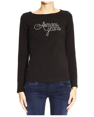 Armani Jeans Logo Detail T-Shirt - Black
