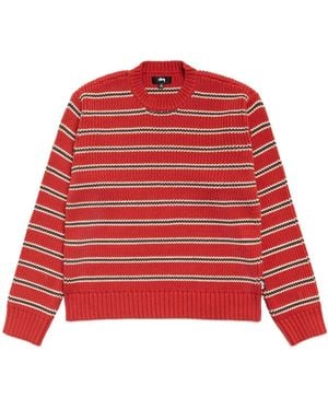Stussy Striped Jumper - Red