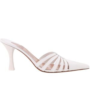 Paris Texas Nadia Cut-Out Mules - White