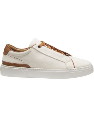 BOSS Gary Sneakers With Canvas Uppers And Leather Trims - Brown