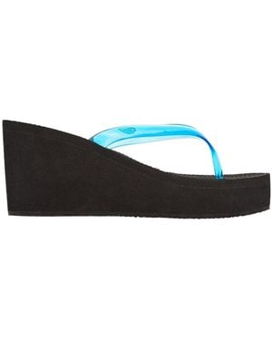 Ancient Greek Sandals Wedge Sandals - Blue