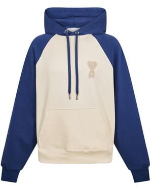 Ami Paris Logo Hoodie - Blue
