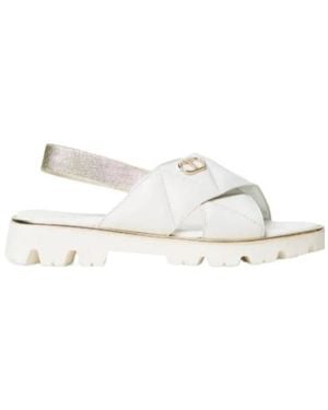 Twinset Leather Sandals - White