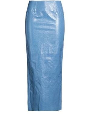 Marni Simple Leather Skirt - Blue